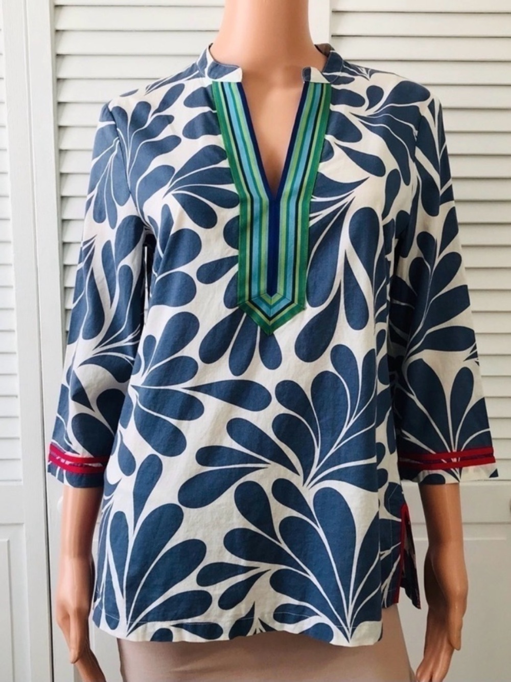 Perfect Condition Boden Navy/White Print Top Women’s Size 6